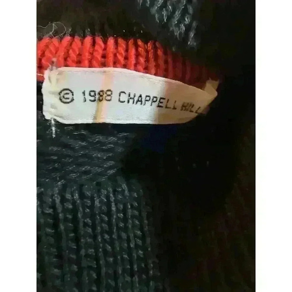 Vintage 1988 Lisa Nichols Sweater Size L Floral Button Back Chunky Knit Black - Picture 6 of 11